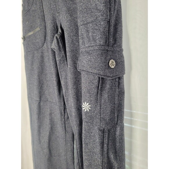 Athleta Bettona Boyfriend Pant Womans Small Heathered Gray Cargo Hiking Stretch - Picture 3 of 5